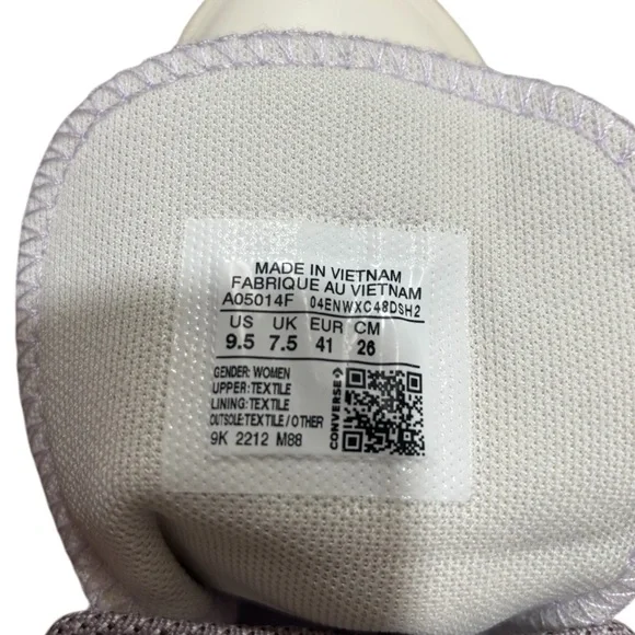 Converse Allstar CTAS Hi Lift Lucid Lilac Canvas Platform Sneakers - Picture 2 of 7